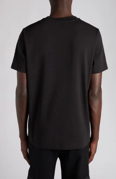 Moncler Logo Cotton T-shirt In Black