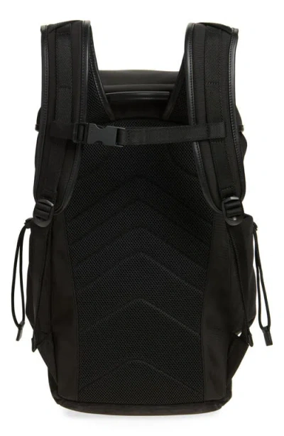Moncler Canvas Tech Backpack With Front And Side Pockets In Black