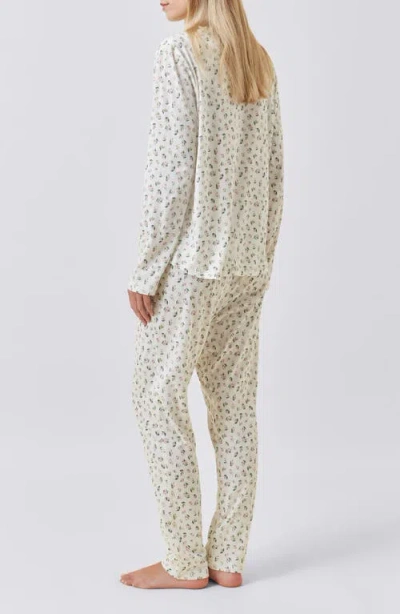 Papinelle Rosebud Organic Cotton Knit Long Sleeve Tee And Jogger In Neutral