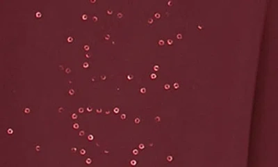 Sl Fashions Sequin & Chiffon Popover Capelet Gown In Brown