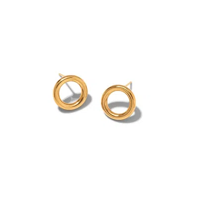 Jaredjamin Women's Gold Small Rhodri Circular Post Earrings