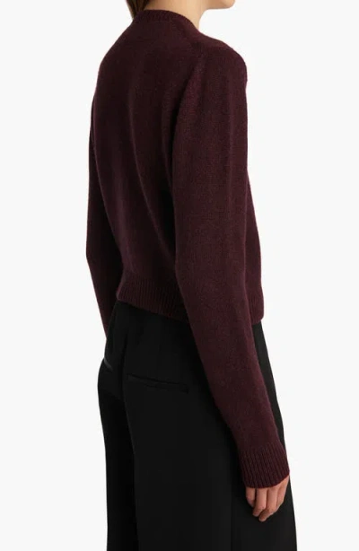Khaite Everheart Cashmere Knit Cardigan In Purple
