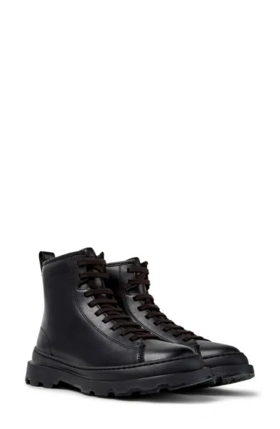 Camper Brutus Leather Boots In Black