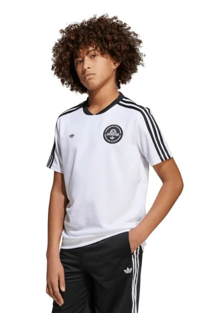 Adidas Originals Kids' Contrast Binding T-shirt In White