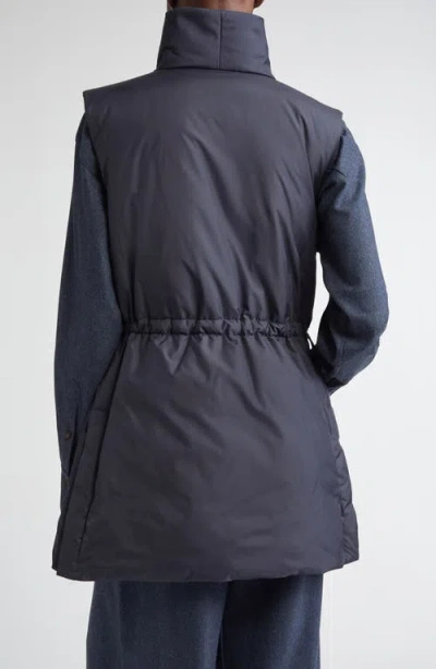 Lafayette 148 New York Recycled Tech Down Puffer Vest In Gray