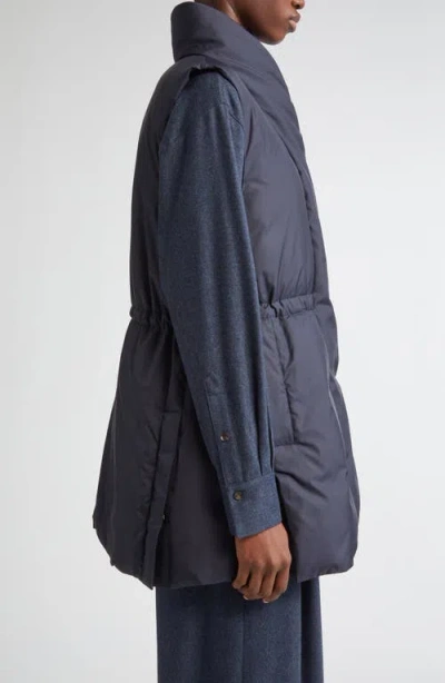 Lafayette 148 New York Recycled Tech Down Puffer Vest In Gray