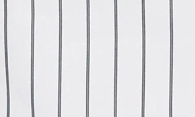 Lafayette 148 New York Oversize Stripe Cotton Button-up Shirt In White