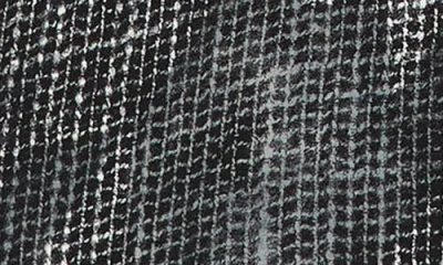 Lafayette 148 Diffused Houndstooth Print Silk Chiffon Blouse In Gray