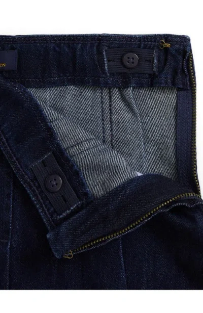 Polo Ralph Lauren Pleated Denim Skirt In Black