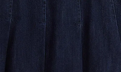 Polo Ralph Lauren Pleated Denim Skirt In Black