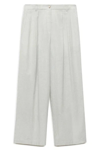 Mango Women's Straight-fit Linen-blend Suit Pants In Sand