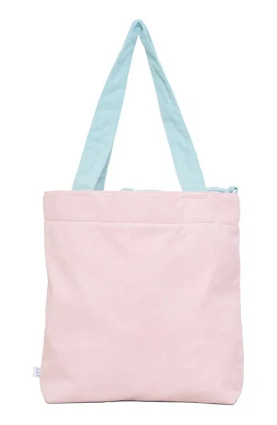 Mimish Kids' Colorblock Corduroy & Faux Shearling Tote