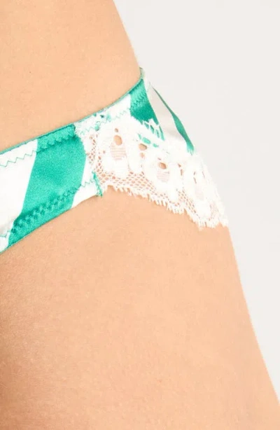 Fleur Du Mal Eve Cheeky Riviera Stripe In Blue