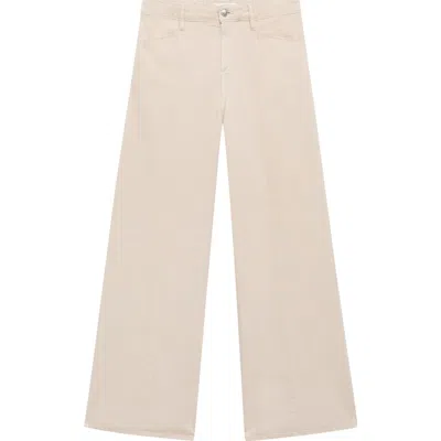 Mango Women's Straight-fit Mid-rise Denim Jeans In Neutral