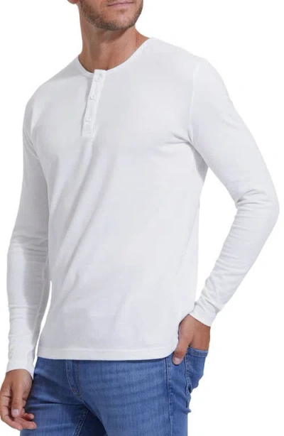 True Classic Performance Henley In White