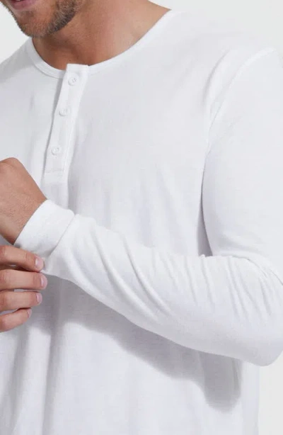 True Classic Performance Henley In White