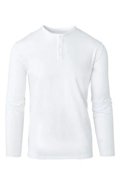 True Classic Performance Henley In White