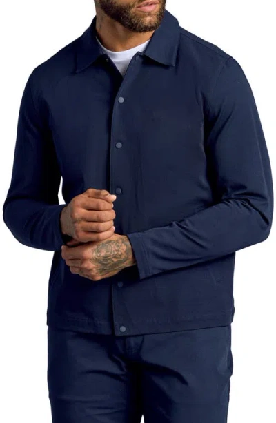 True Classic Water Repellent Coach's Jacket In Blue