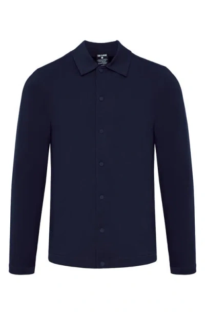 True Classic Water Repellent Coach's Jacket In Blue