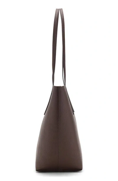 Mango Shopper Bag With Double Handle Chocolate In Brown