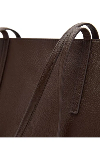 Mango Shopper Bag With Double Handle Chocolate In Brown