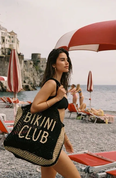 L*space Lspace Moonlight Woven Jute Tote In Black