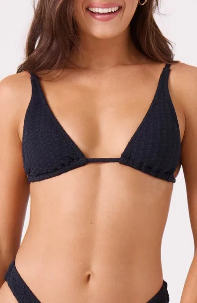 Roxy Haliewa Built Up Triangle Bikini Top In Black