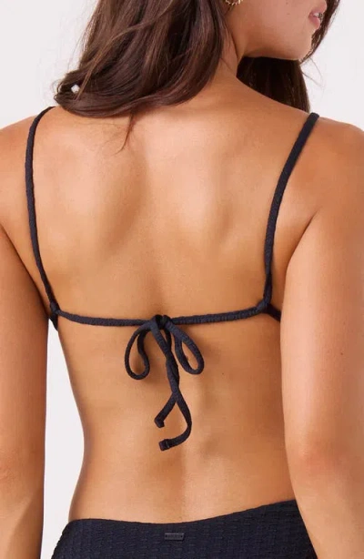 Roxy Haliewa Built Up Triangle Bikini Top In Black