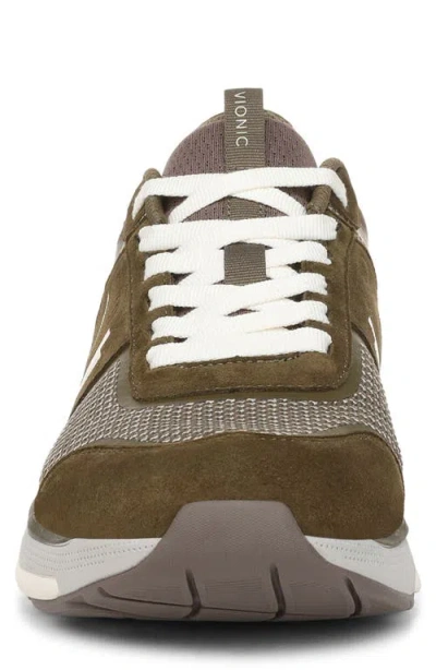 Vionic Wide Width Walk Stride Knit Sneaker In Green