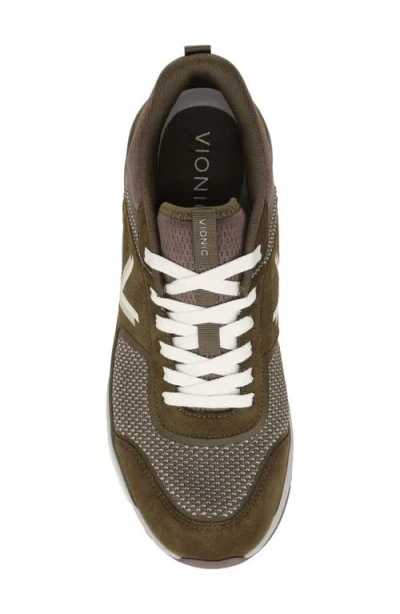 Vionic Wide Width Walk Stride Knit Sneaker In Green