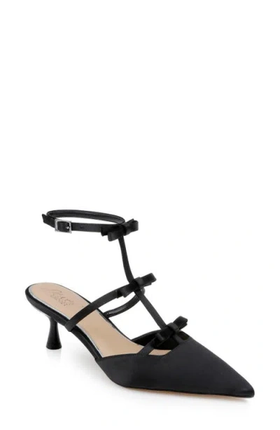Jewel Badgley Mischka Women's Elisabetta Bow Pointed Toe Pumps In Black