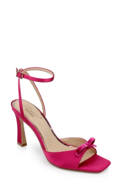 Jewel Badgley Mischka Women's Elisha Bow Square Toe Sandals In Pink