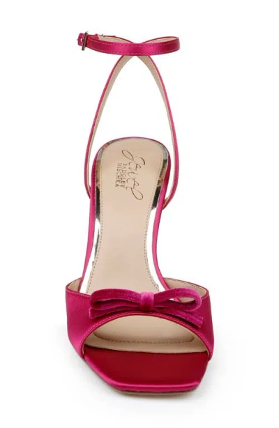 Jewel Badgley Mischka Women's Elisha Bow Square Toe Sandals In Pink