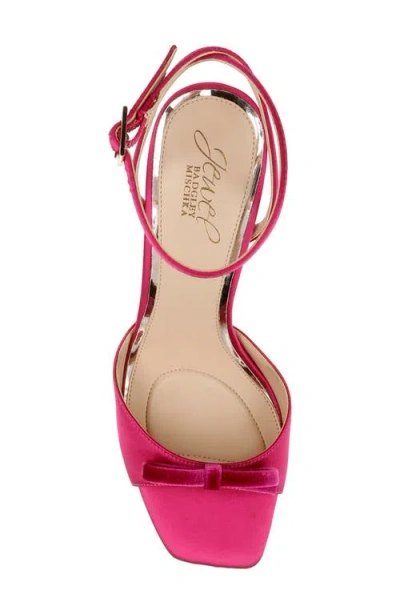 Jewel Badgley Mischka Women's Elisha Bow Square Toe Sandals In Pink