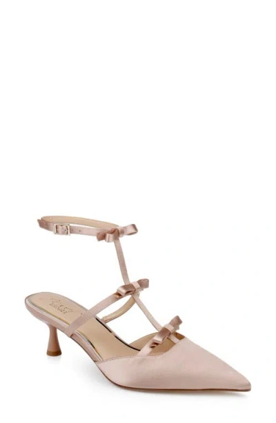 Jewel Badgley Mischka Women's Elisabetta Bow Pointed Toe Pumps In Pink