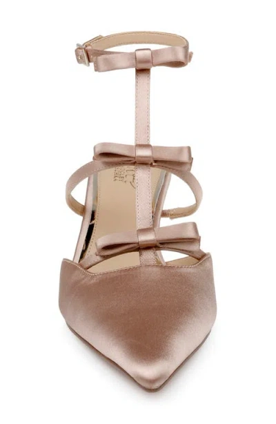 Jewel Badgley Mischka Women's Elisabetta Bow Pointed Toe Pumps In Pink