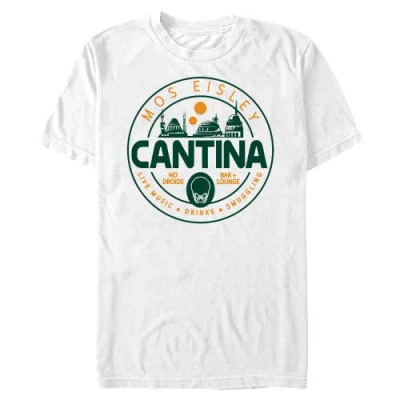 Star Wars Mos Eisley Cantina Badge  Graphic T-shirt In White