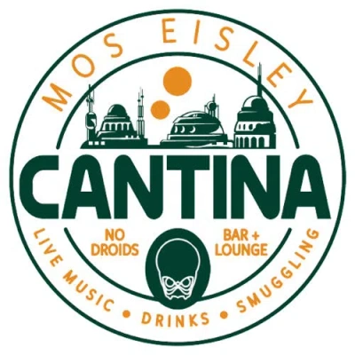 Star Wars Mos Eisley Cantina Badge  Graphic T-shirt In White