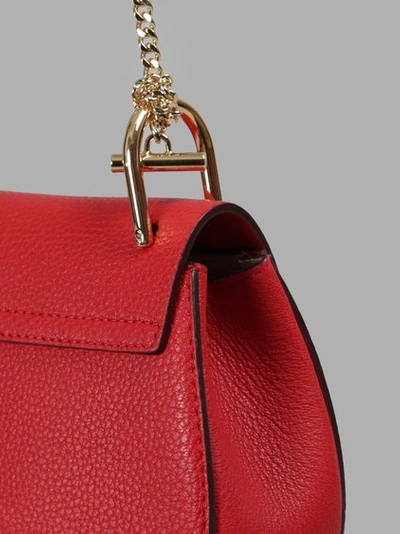 Shop Chloé Women's Red Drew Shoulder Bag