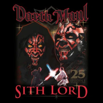 Star Wars Darth Maul Sith Lord Poster  Graphic T-shirt In Black