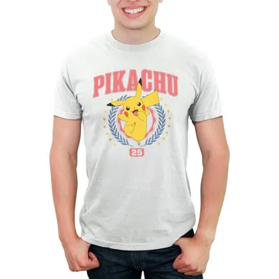 Pokémon Pokemon Collegiate Pikachu 25  Graphic T-shirt In White