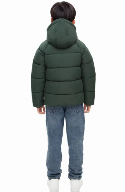 Rokka&rolla Kids' Shield Puffer Jacket In Green