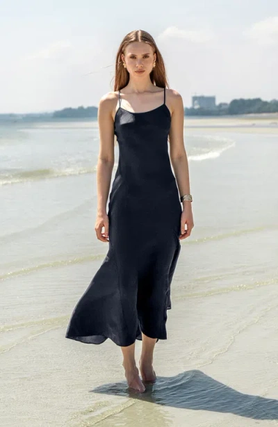 Italic Marlowe Silk Maxi Dress In Black