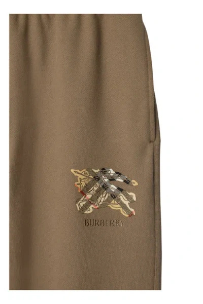 Burberry Equestrian-knight Check Jogging Pants In Brown