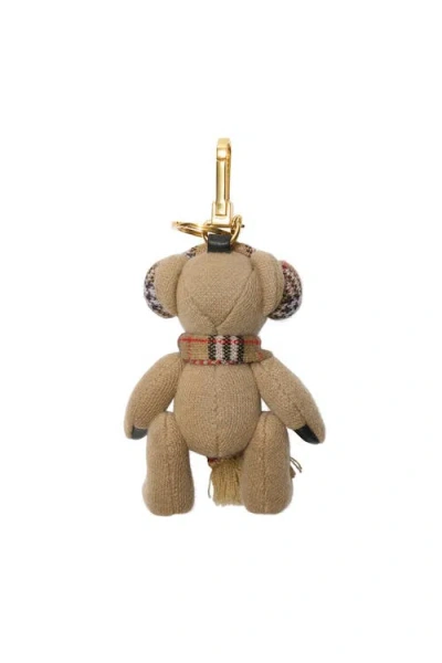 Burberry Checked Wool And Cashmere-blend And Gold-tone Bag Charm In Brown