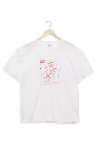 Gottex Beach Life The City Of Palms Printed Swim Cover Up Tshirt Fit In White