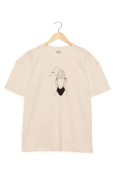 Gottex Beach Life The City Of Palms Printed Swim Cover Up Tshirt Fit In White