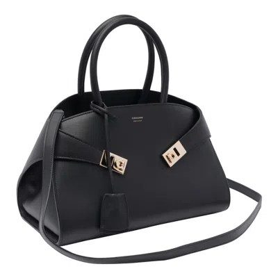 Ferragamo Hug Mini Handbag In Black