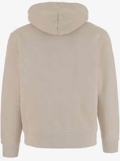 Autry Drawstring Hooded Sweatshirt With Subtle Logo In Neutral