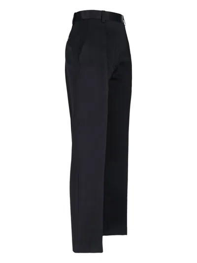 Loro Piana Straight Silk Trousers In Black
